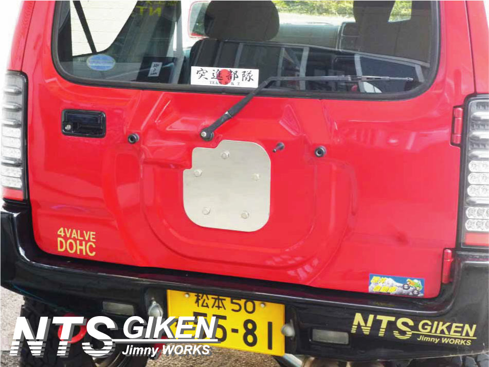 楽天市場】ジムニーJB23用ステンレス製・背面パネル（スペアタイヤ