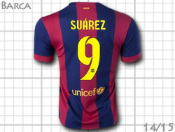 楽天市場】FCバルセロナ 14/15 ホーム #9 SUAREZ ルイス・スアレス