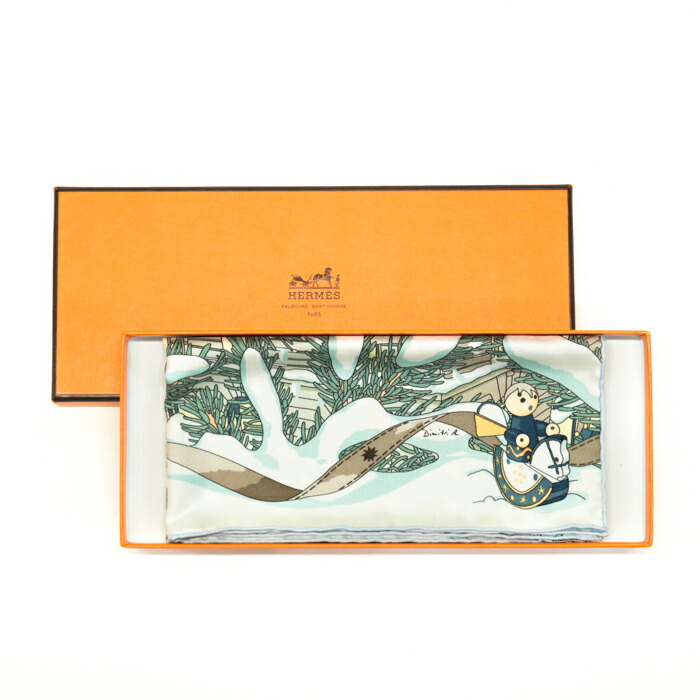 楽天市場】エルメス HERMES スカーフ カレ45 プチカレ シルク Noel au