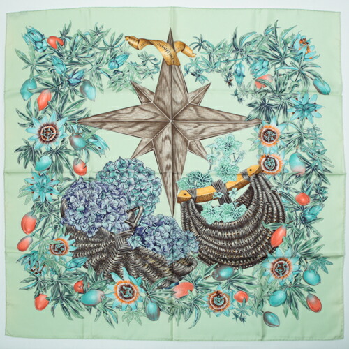 楽天市場】エルメス HERMES スカーフ カレ90 シルク Passiflores