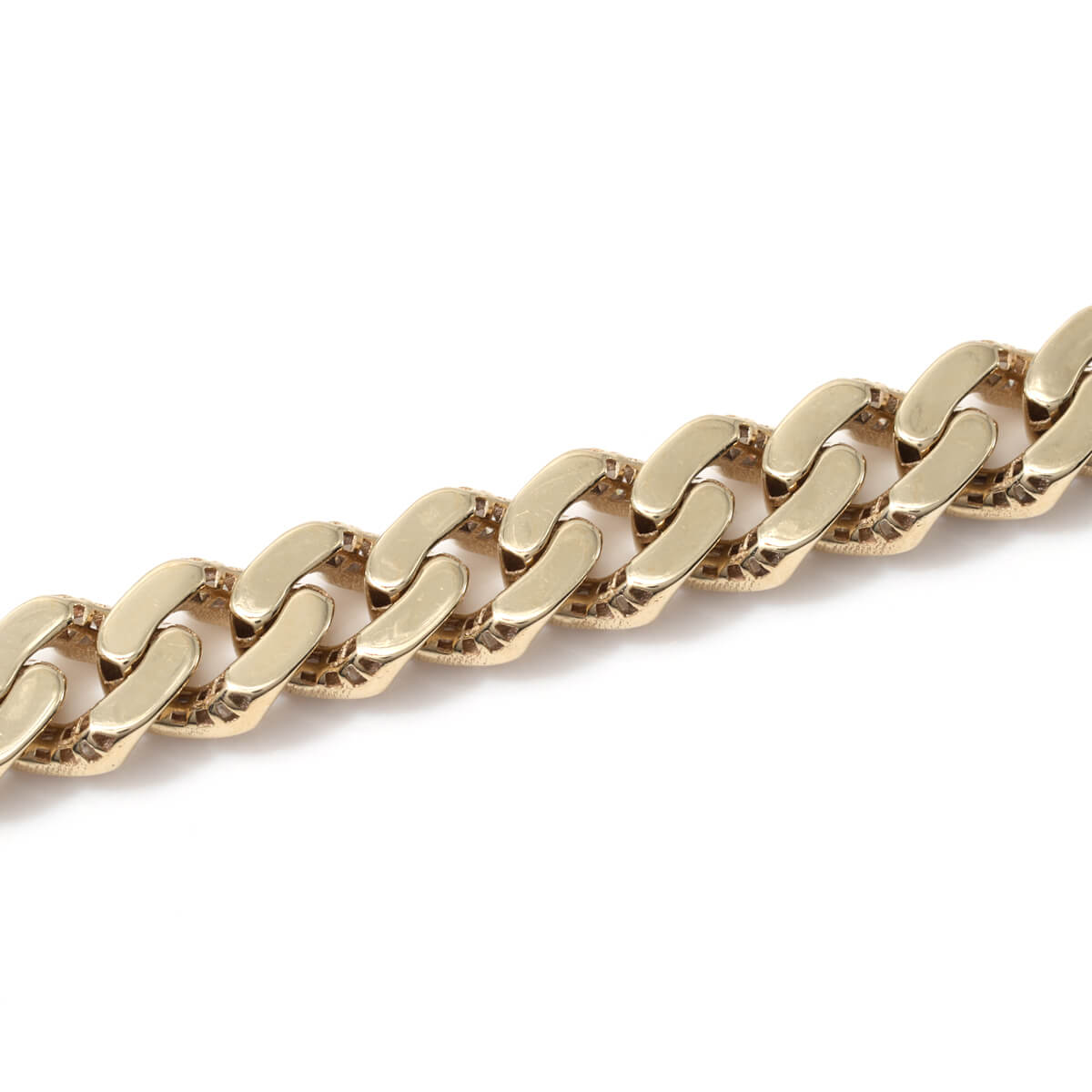 楽天市場】10K イエローゴールド マイアミネックレス 幅6.7mm 46cm