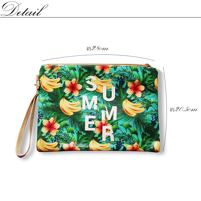 楽天市場】クラッチ バッグ ポーチ ストラップ ビニール バッグイン