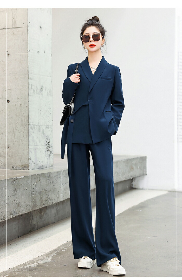 楽天市場】パンツスーツ セットアップ レディース 2点セット 結婚式