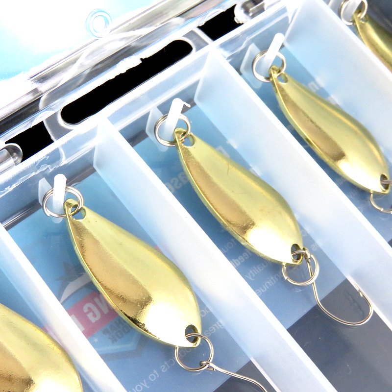 楽天市場】【3cm-2.8g シングルフック スプーン シルバー 5本セット