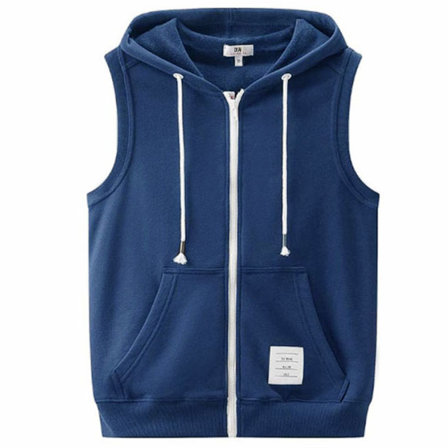 楽天市場】 ジッパー ベスト ノースリーブパーカー 夏 フード付き