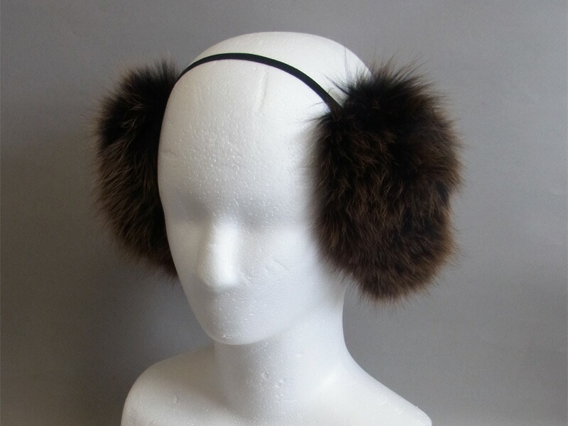 楽天市場】FOXファー イヤーマフ 耳当て コンパクト 暖かい ゴム付き