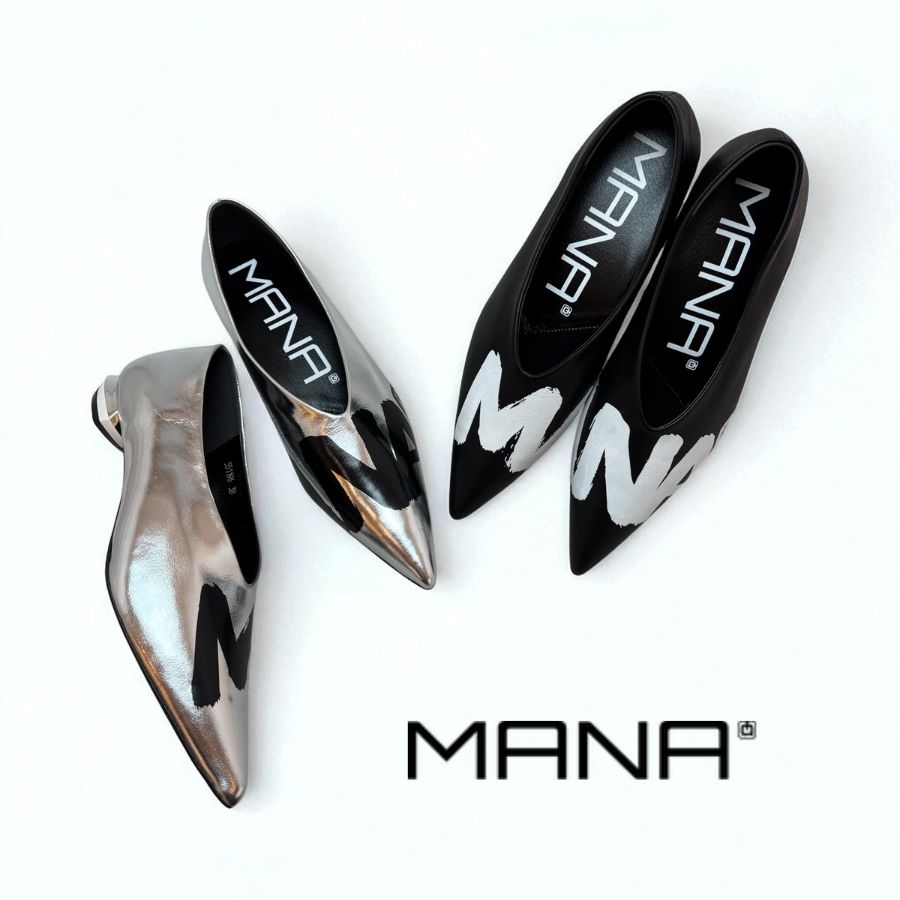 楽天市場】2025秋冬新作 MANA マナ/551196 ロゴパンプス ポインテッド