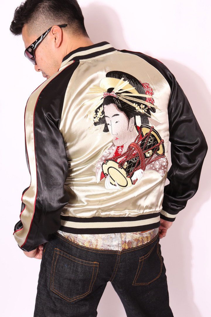 スカジャン/花魁/舞妓/吉原/有楽/刺繍 スカジャン/花魁/舞妓/吉原/有楽