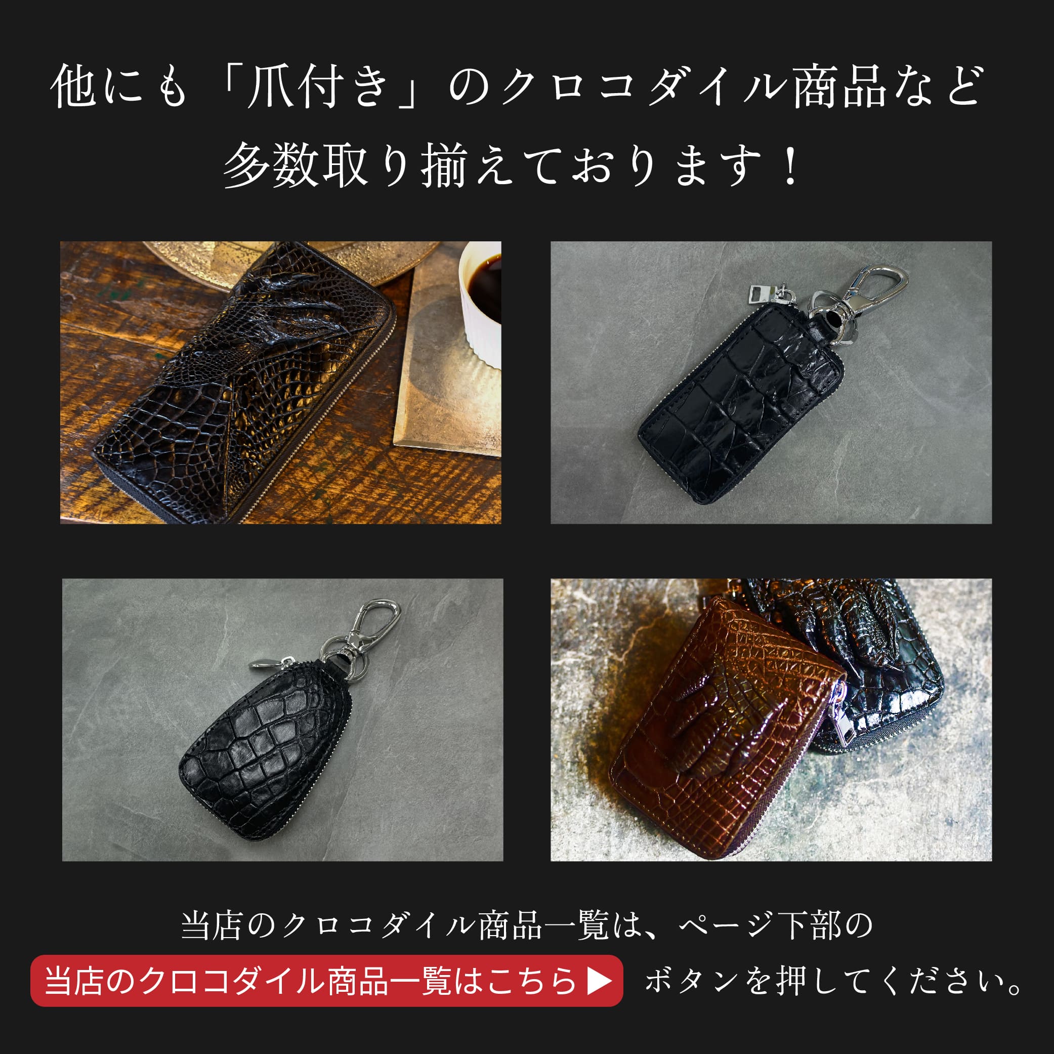 楽天市場】【毎日発送(平日)☆本革】爪付きクロコダイル革カードケース