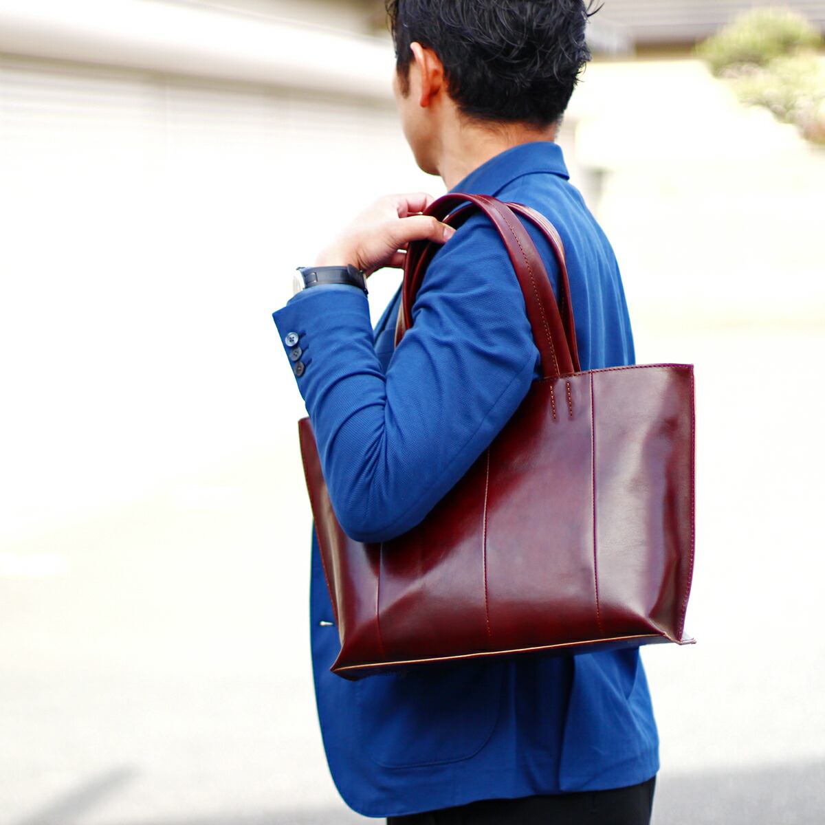 楽天市場】イタリアンレザー トートバッグ メンズ 本革 男性用