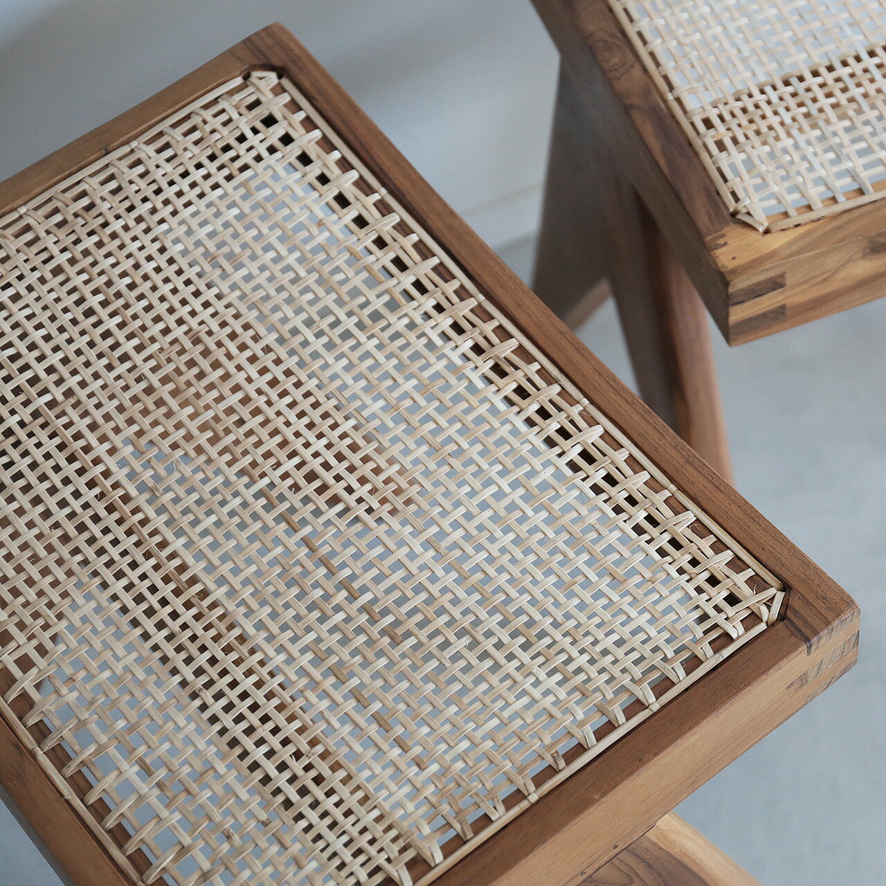 楽天市場】ピエール・ジャンヌレ スツール オットマン ラタン 古材