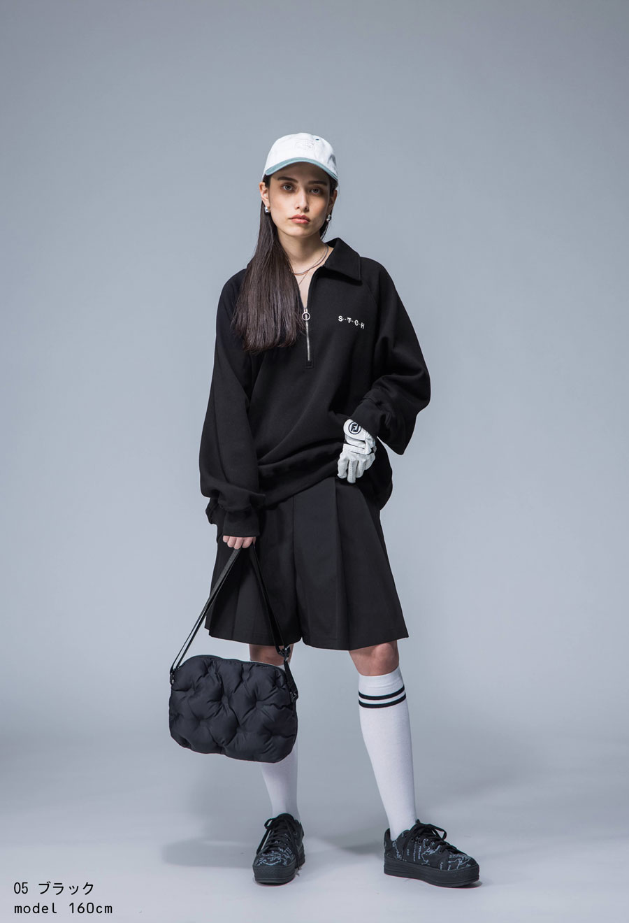 楽天市場】ANTIQUA GOLF×STCH ハーフジップトップス レディース 送料