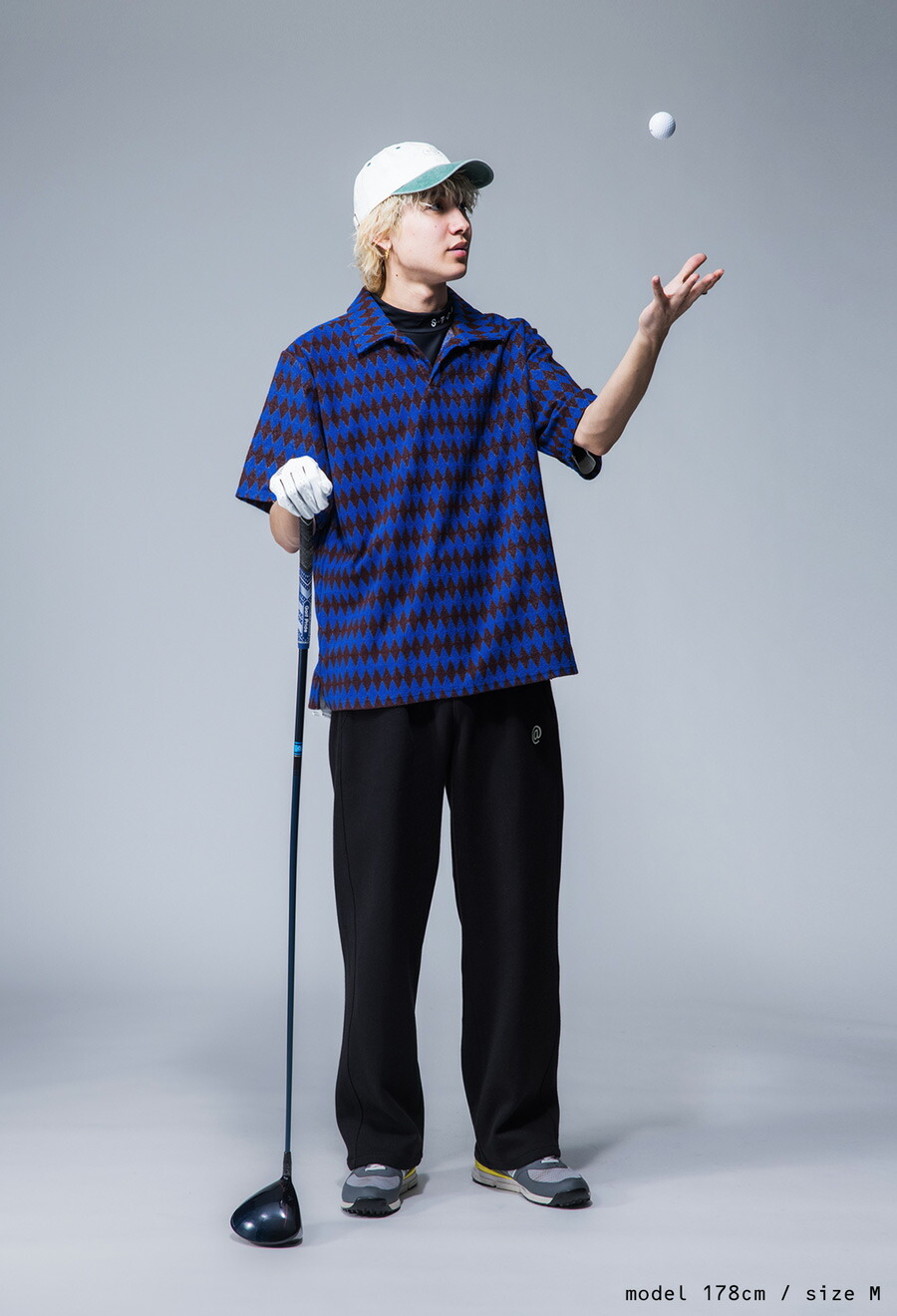 楽天市場】ANTIQUA GOLF×STCH 幾何学柄 開襟トップス レディース 送料