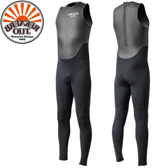 BREAKER OUT ロングジョンウェットスーツ ブラック サイズL 中古