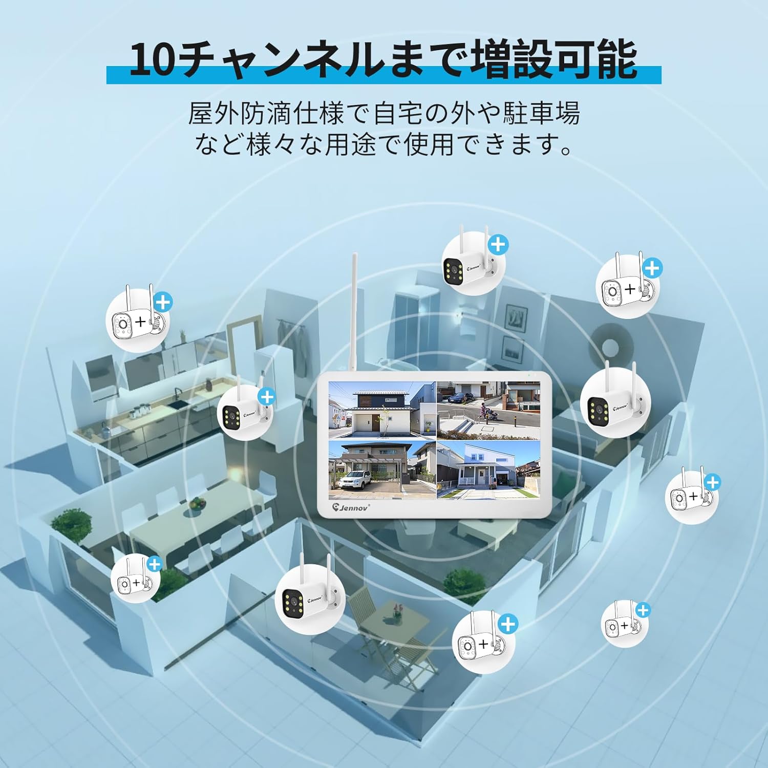 楽天市場】JENNOV 防犯カメラ 屋外 IP66防水防塵 500万画素 超高画素