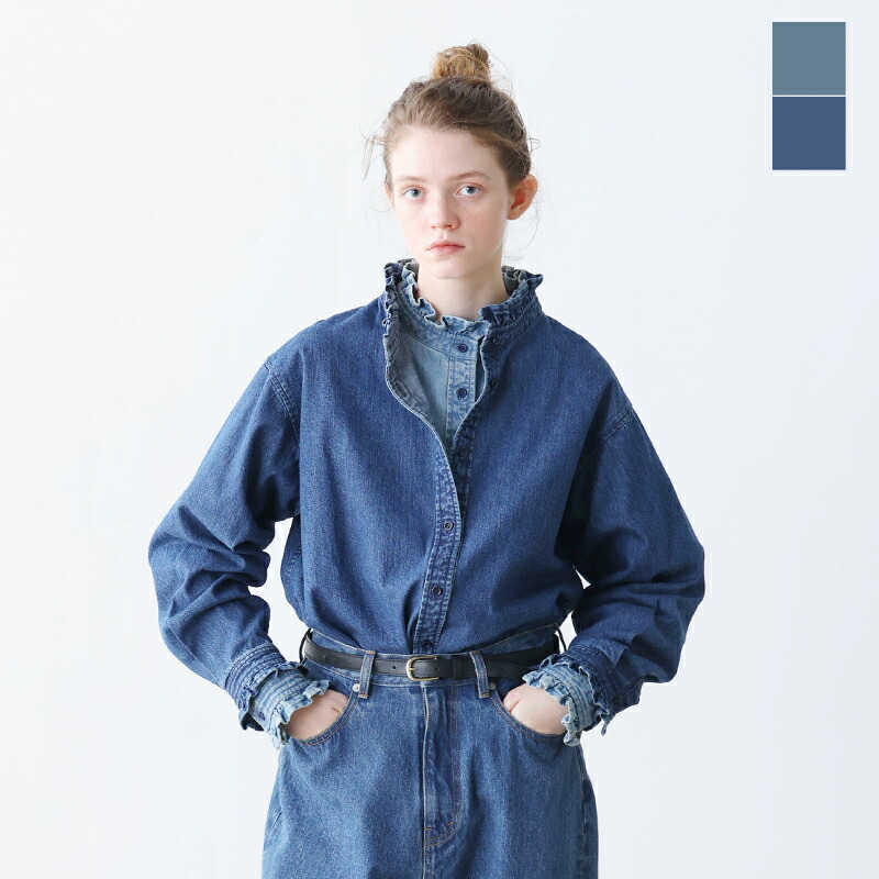 楽天市場】kelen ケレン フリル デザイン デニム シャツ “SYNTH