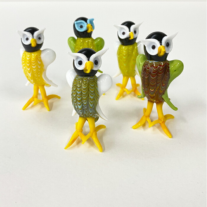 楽天市場】ベネチアングラス フクロウ 置物 イタリア製 ムラーノ島