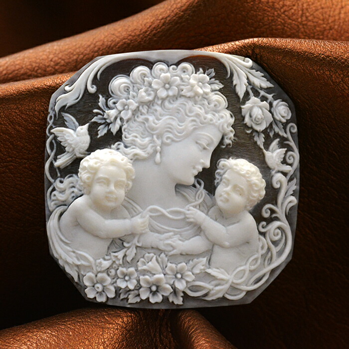 楽天市場】カメオ作品 シェルカメオ イタリアの彫刻家 Mバルザーノ氏