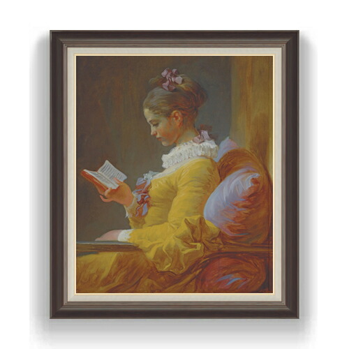 楽天市場】特価油絵 フラゴナールの名作「読書する娘」 MA208 : 絵画