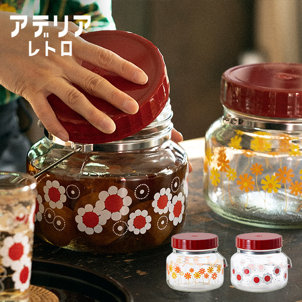 楽天市場】アデリアレトロ 貯蔵びん 1L 保存容器 日本製 箱入り 昭和