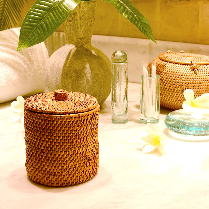 楽天市場】フタにつまみの付いたアタ製筒型 アジアン スタンドケース