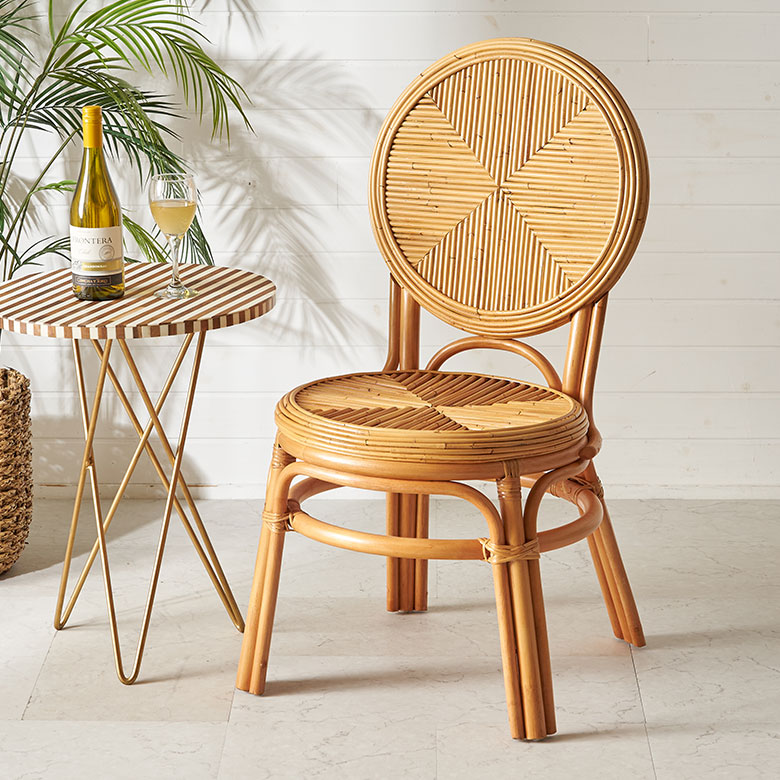 楽天市場】ラタンチェア ダイニング チェア ナチュラル ダイニング