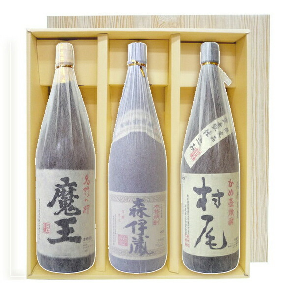 楽天市場】【送料無料】森伊蔵 村尾 魔王（1800ml×3）〔ギフト箱V付
