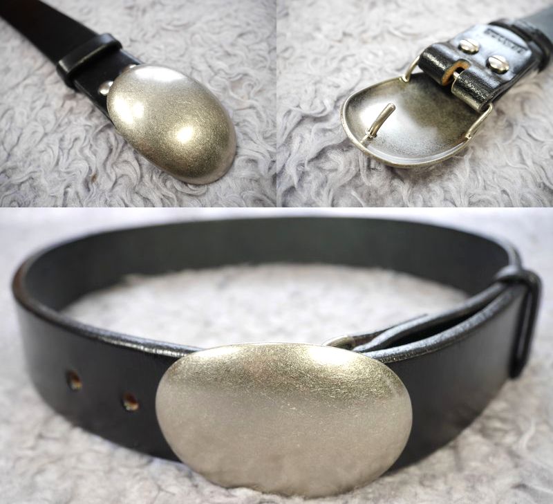 楽天市場】真鍮製 ベルト幅40mm用 楕円型プレーンバックル (シルバー