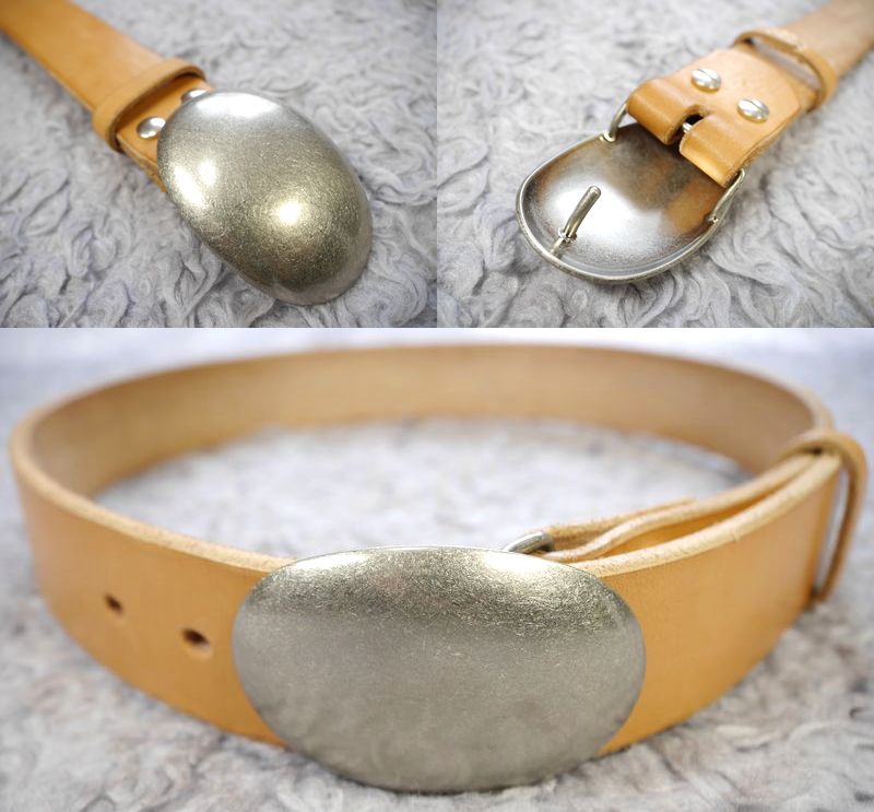 楽天市場】真鍮製 ベルト幅40mm用 楕円型プレーンバックル (シルバー