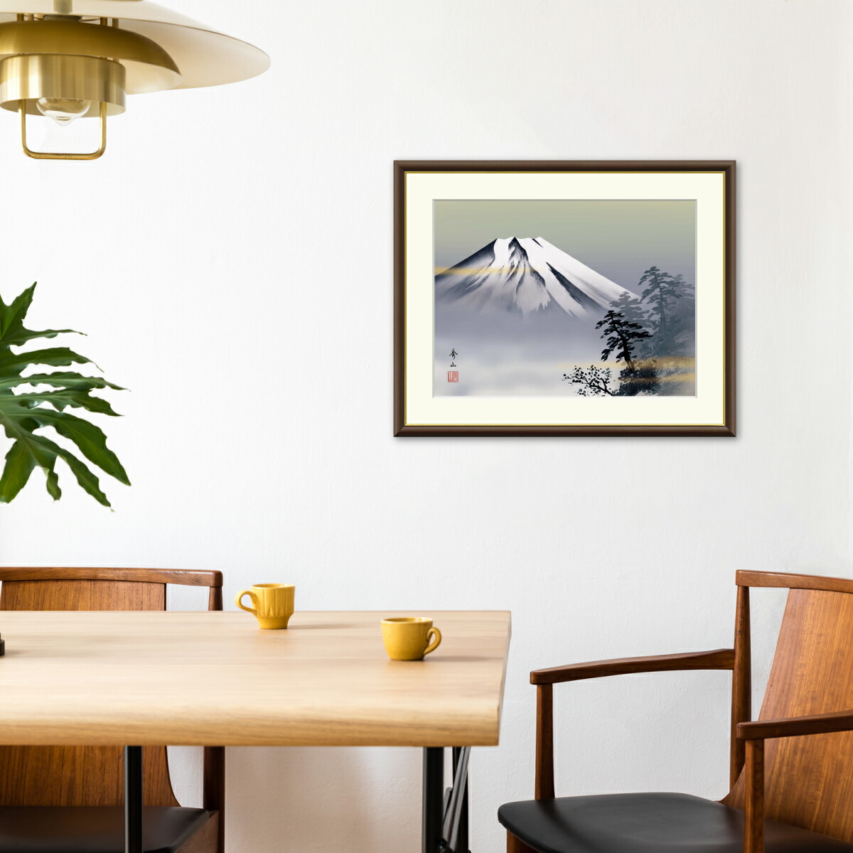 楽天市場】絵画 日本画 額入りアート「黎明富士」 J4-C008 F8:61cm