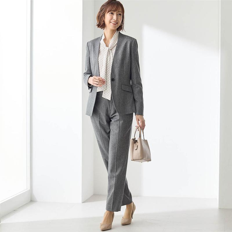 りっちょ 23区 スーツ ノーカラージャケット パンツ ウール りっちょ 23区