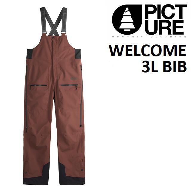 楽天市場】23-24 PICTURE ピクチャー WELCOME 3L BIB PANTS ウェルカム