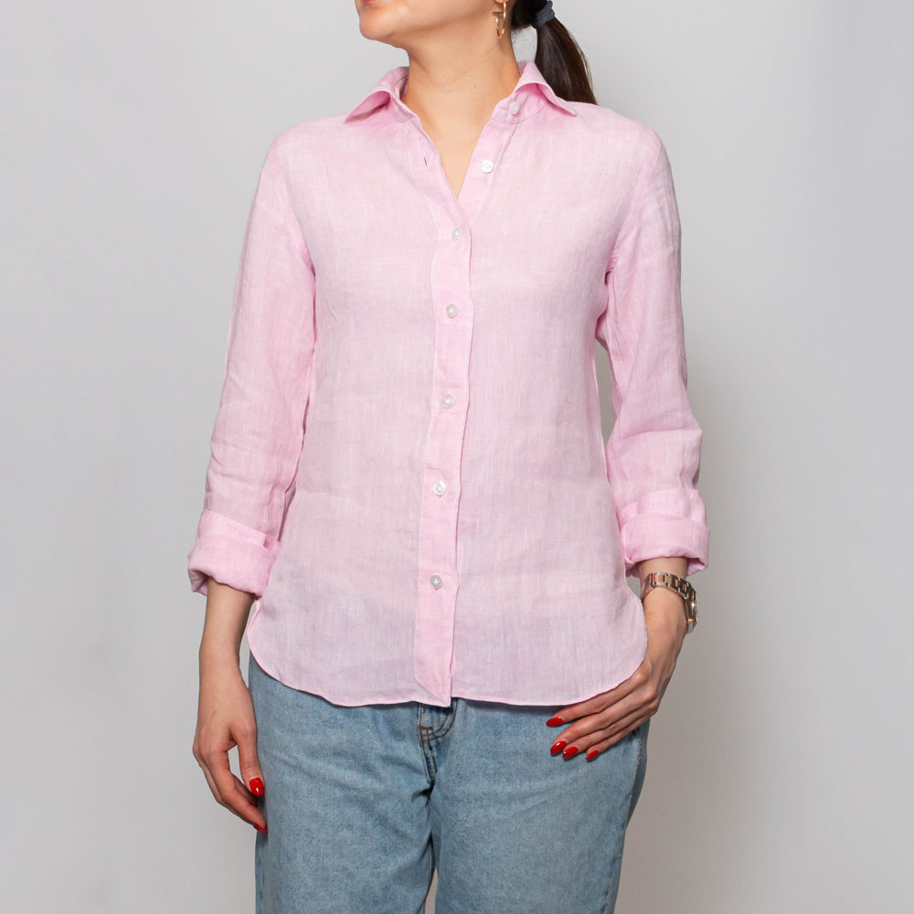 楽天市場】Finamore(フィナモレ)C0032/ZOE リネンソリッドシャツ