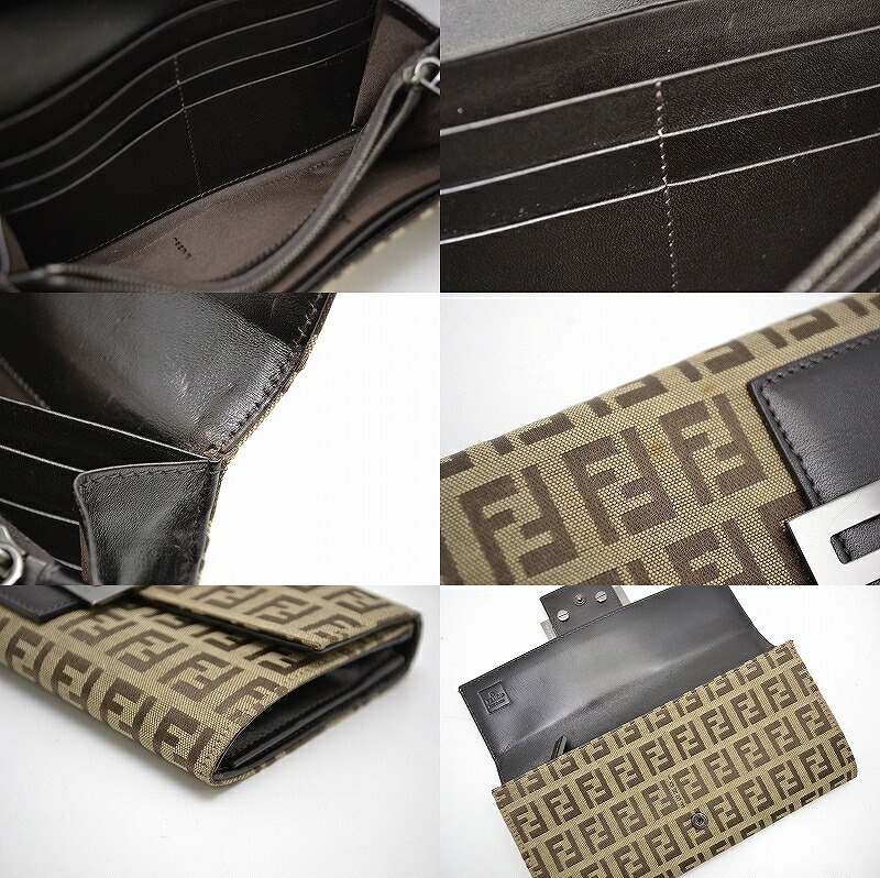 楽天市場】【中古】【財布】FENDI フェンディ ズッカ柄 2つ折 長財布