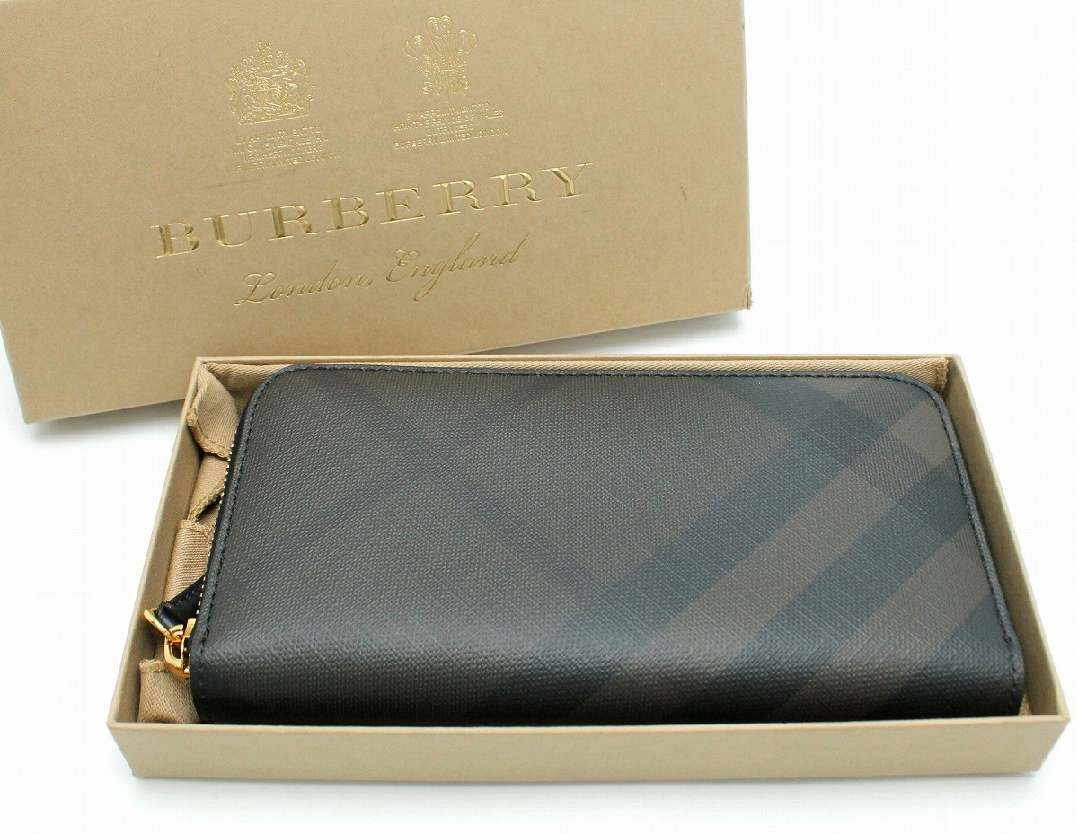 楽天市場】【未使用品】【財布】BURBERRY バーバリー スモーク ド