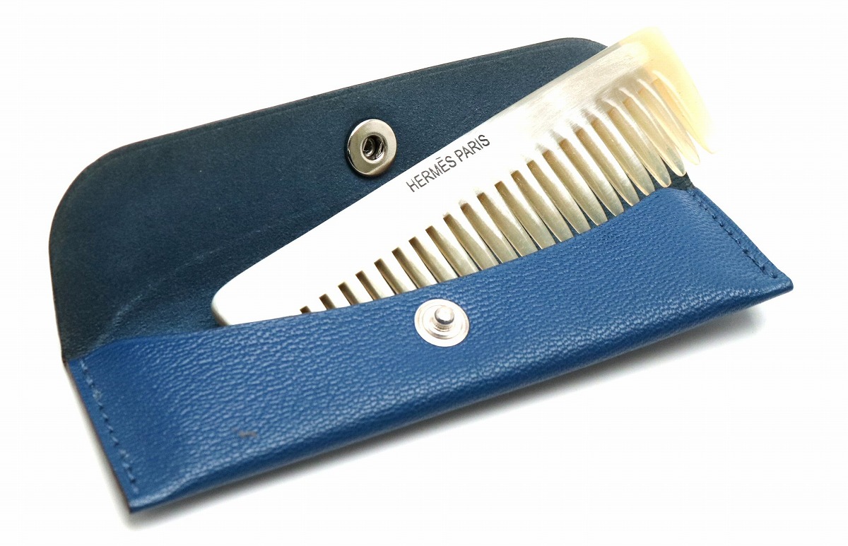 楽天市場】HERMES エルメス コーム 櫛 くし ケース付き バッファロー