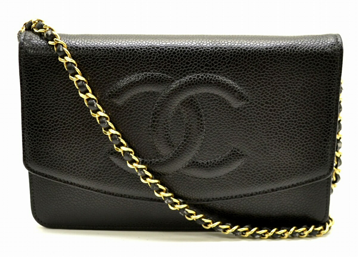 楽天市場】【バッグ】CHANEL シャネル キャビアスキン チェーン