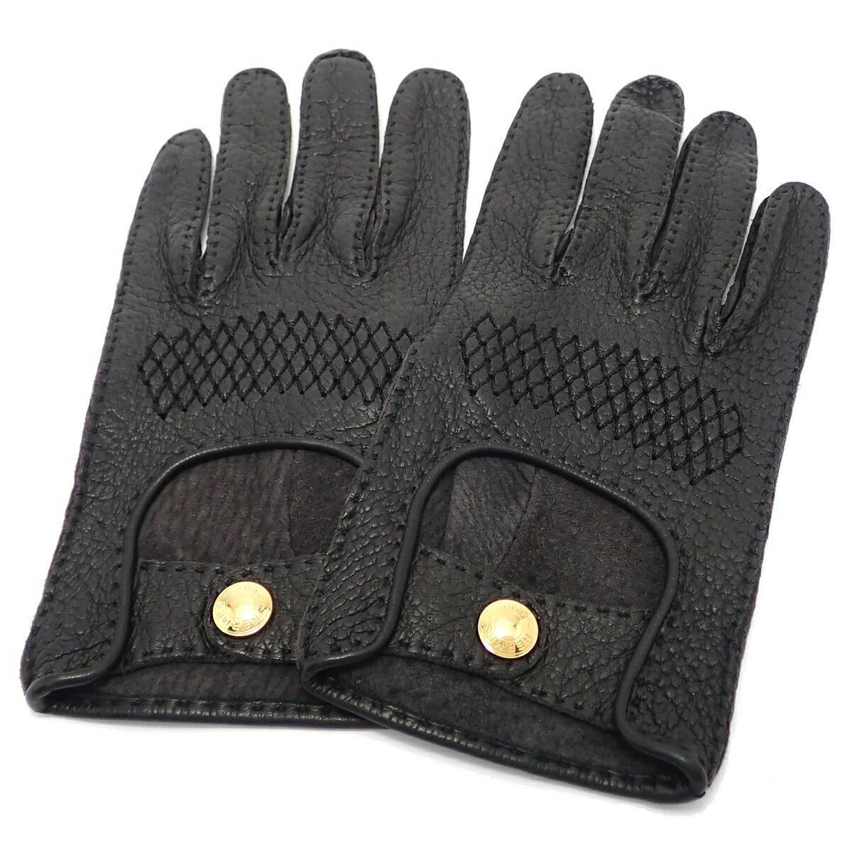 K*s様 HERMES レザー手袋 セリエ ブラック aq8235 K*s様 HERMES レザー