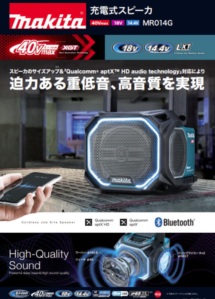 楽天市場】【送料込み】充電式スピーカー マキタ MR014GZ【460