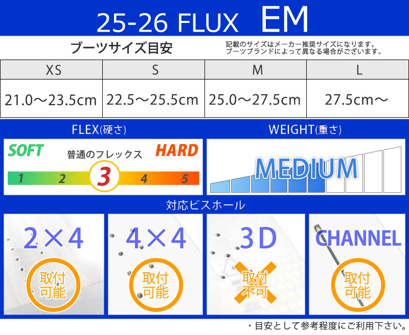 楽天市場】25-26 FLUX/フラックス EM イーエム メンズ レディース