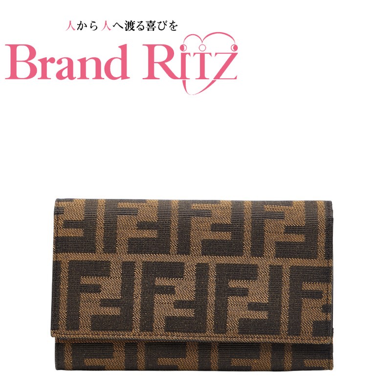 楽天市場】【中古】【財布】FENDI フェンディ ズッカ柄 2つ折 長財布