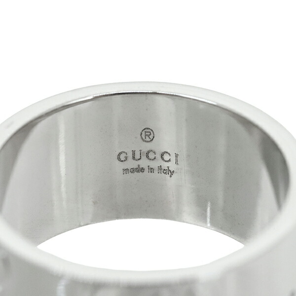 楽天市場】【超美品】 グッチ リング アイコン ワイド 約10号 K18WG