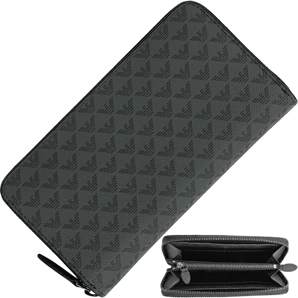 楽天市場】エンポリオ アルマーニ 長財布 メンズ ラウンドファスナー長