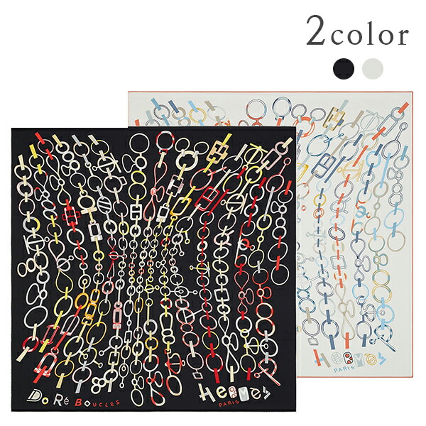 楽天市場】エルメス スカーフ カレ 90 ド レ ブックル シルク ノワール