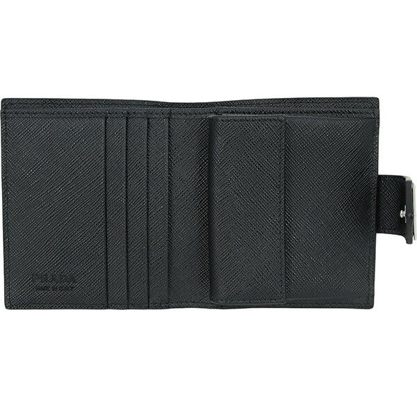 楽天市場】【新品】 プラダ 二つ折り財布 サフィアーノ タブ レザー