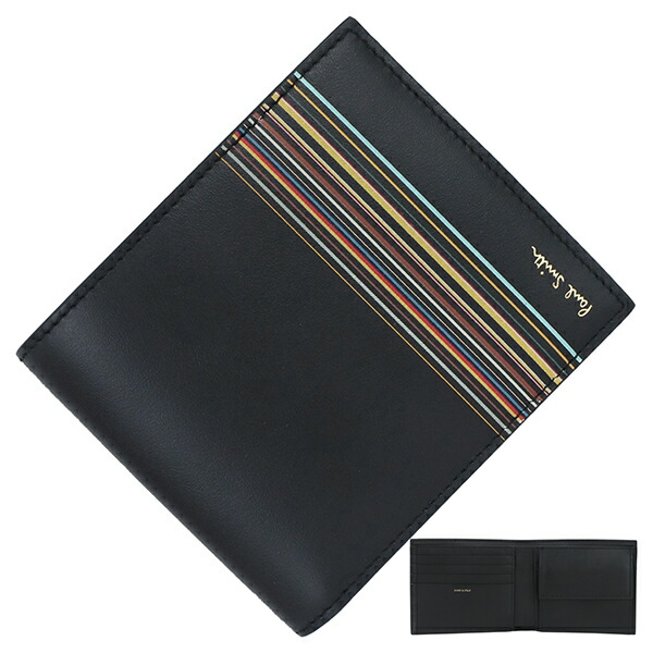 楽天市場】【新品】 ポールスミス 二つ折り財布 マルチストライプ