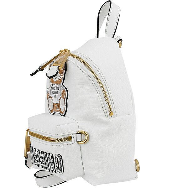 楽天市場】モスキーノ バックパック クマ レザー ホワイト 白 リュック