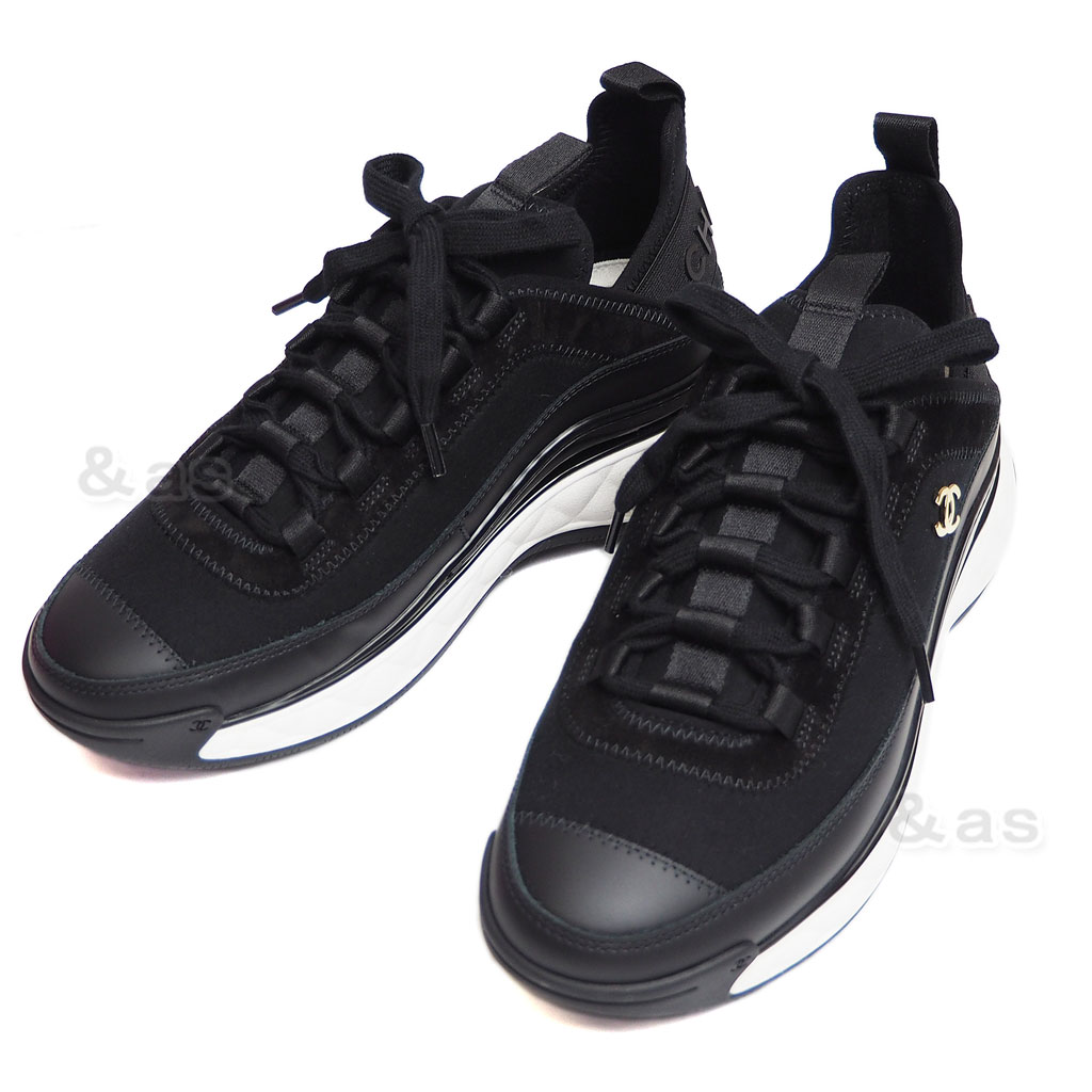 楽天市場】【新品】 シャネル CCマーク入りスニーカー レディース 黒