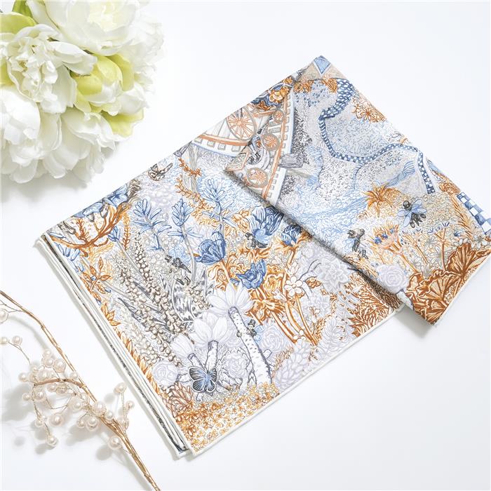 楽天市場】エルメス カレ90 フォーブルの狂気 ブルー・ジーン