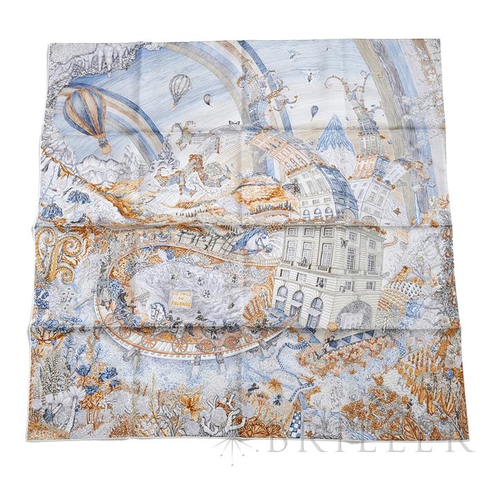 楽天市場】エルメス カレ90 フォーブルの狂気 ブルー・ジーン